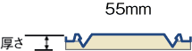 厚さ55mm